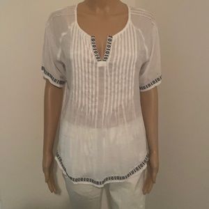 Sheer Pleated Front Top